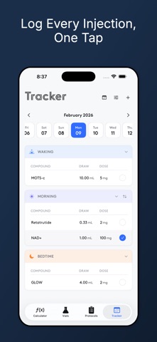 PeptideFox - Peptide Tracker screenshot