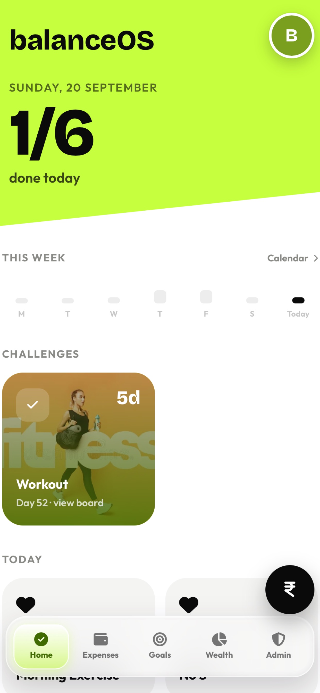 Screenshot 1 of balanceOS - OS for your Life