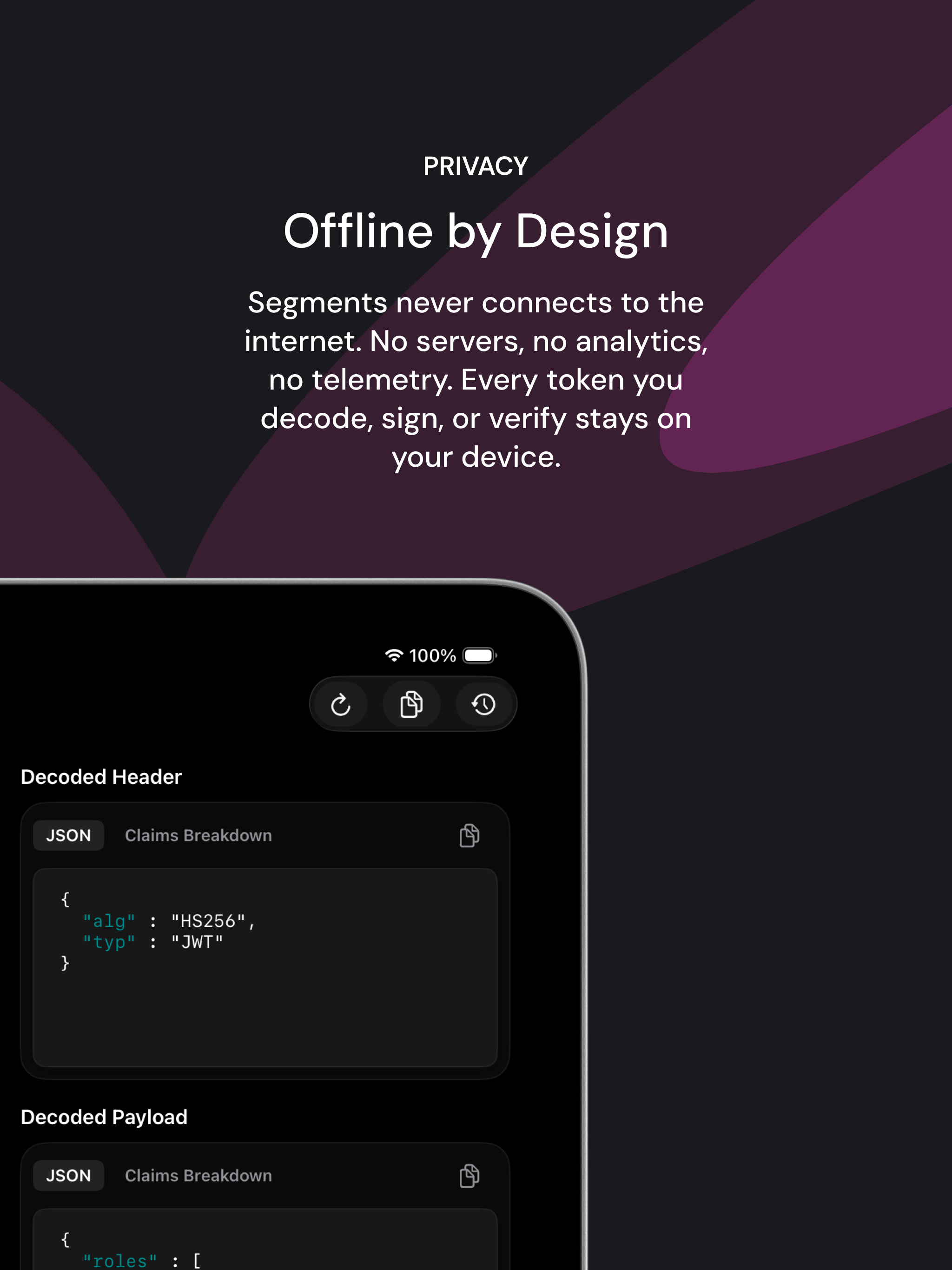 Segments JWT Editor & Debugger screenshot 2