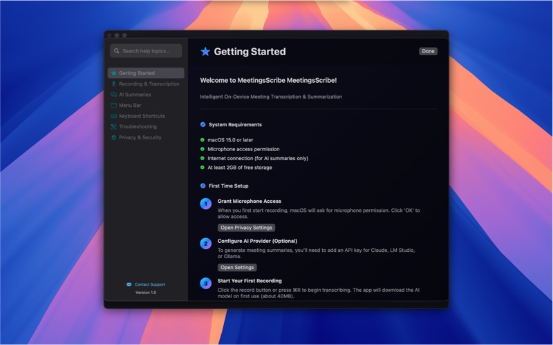 App screenshot