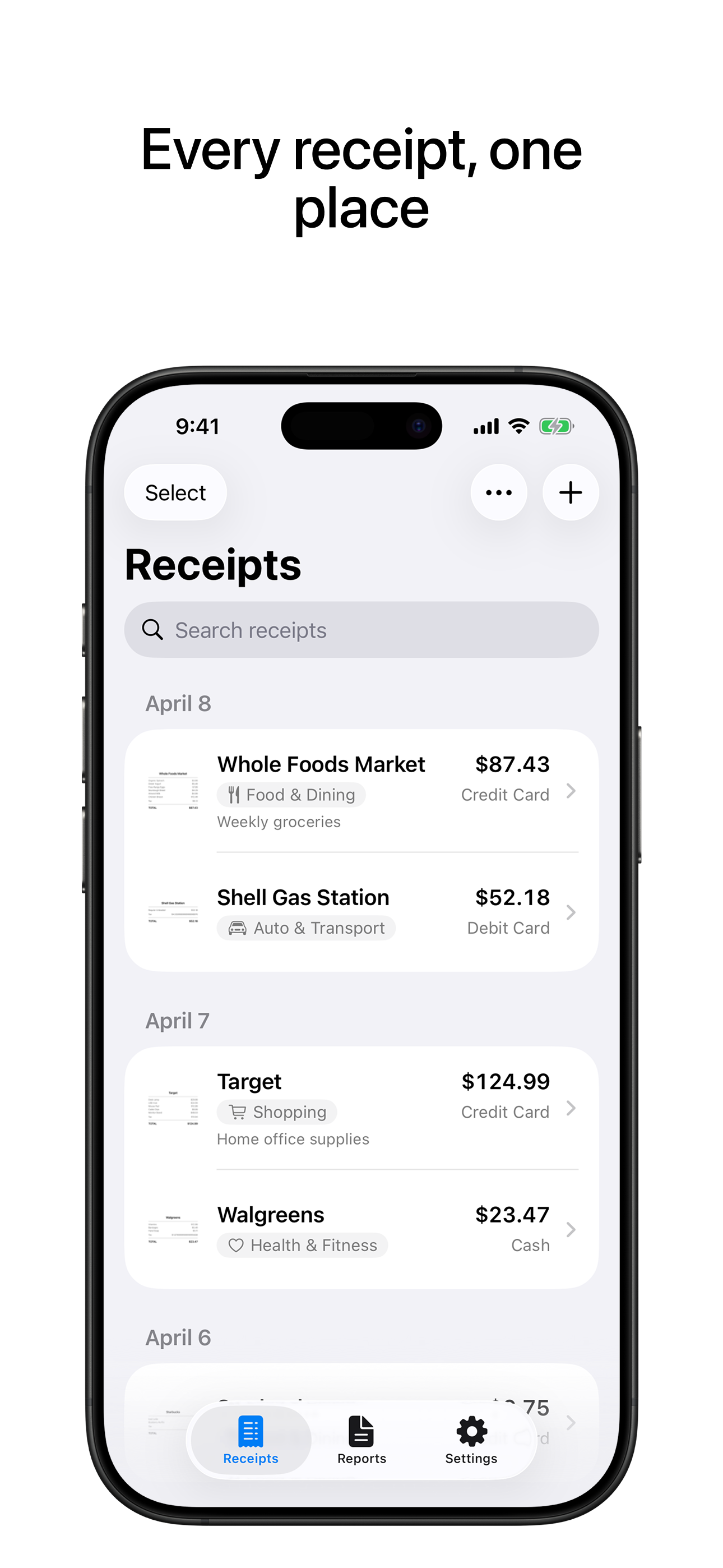 ReceiptBin