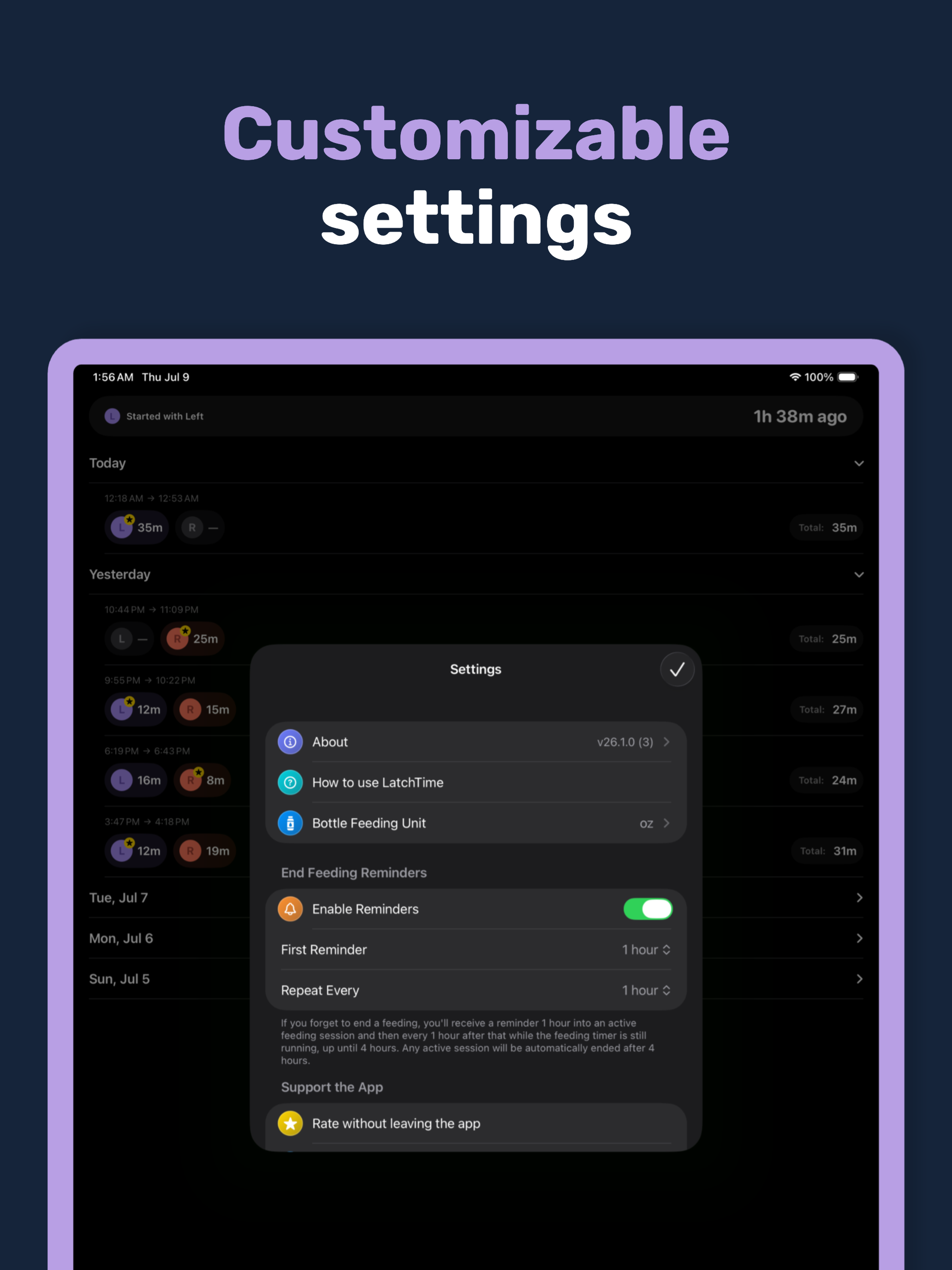 LatchTime: Not a Baby Tracker screenshot 16