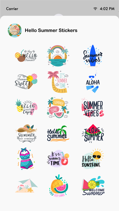 Hello Summer Stickers! Screenshot