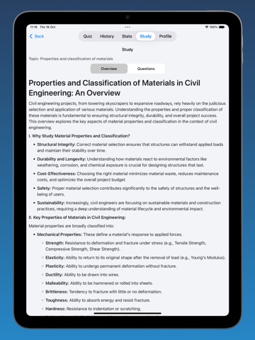 Civil Engineering -Quiz iPad screenshot