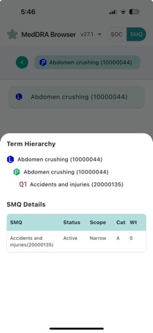 MedDRA Browser screenshot