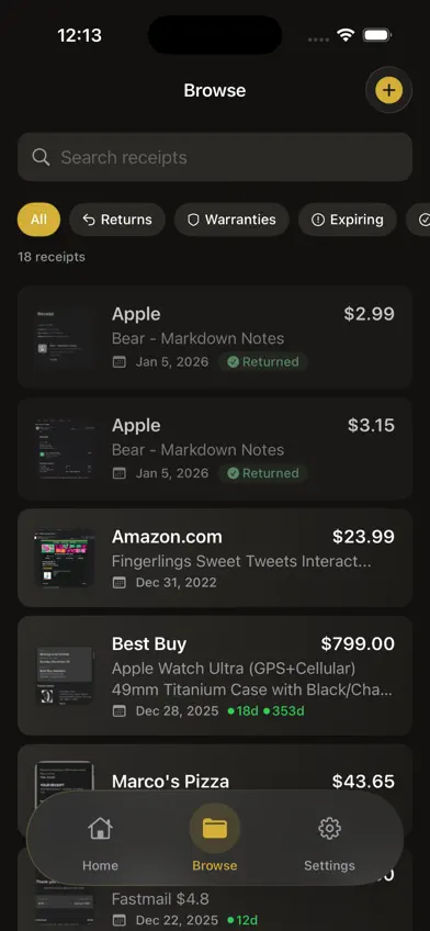 Proof: Returns & Warranties screenshot 4
