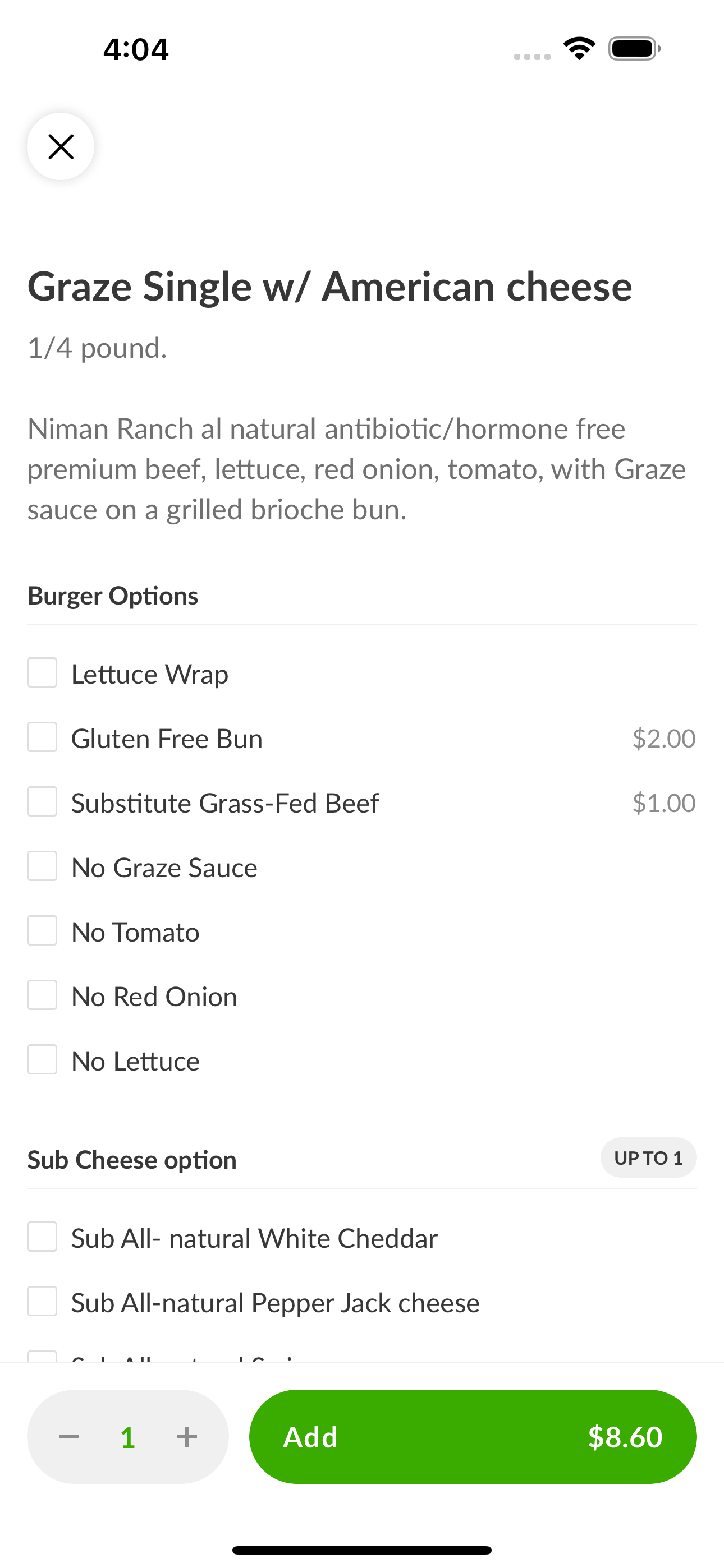 Graze Premium Burgers