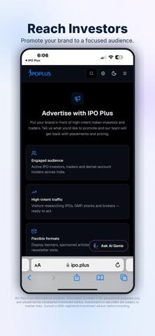 IPO Plus iPhone screenshot