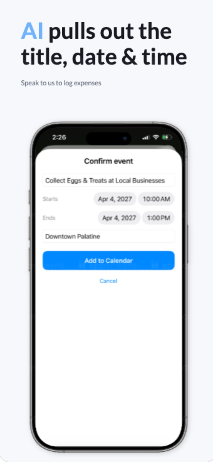 Notis: Screenshot to Calendar iphone screenshot 3