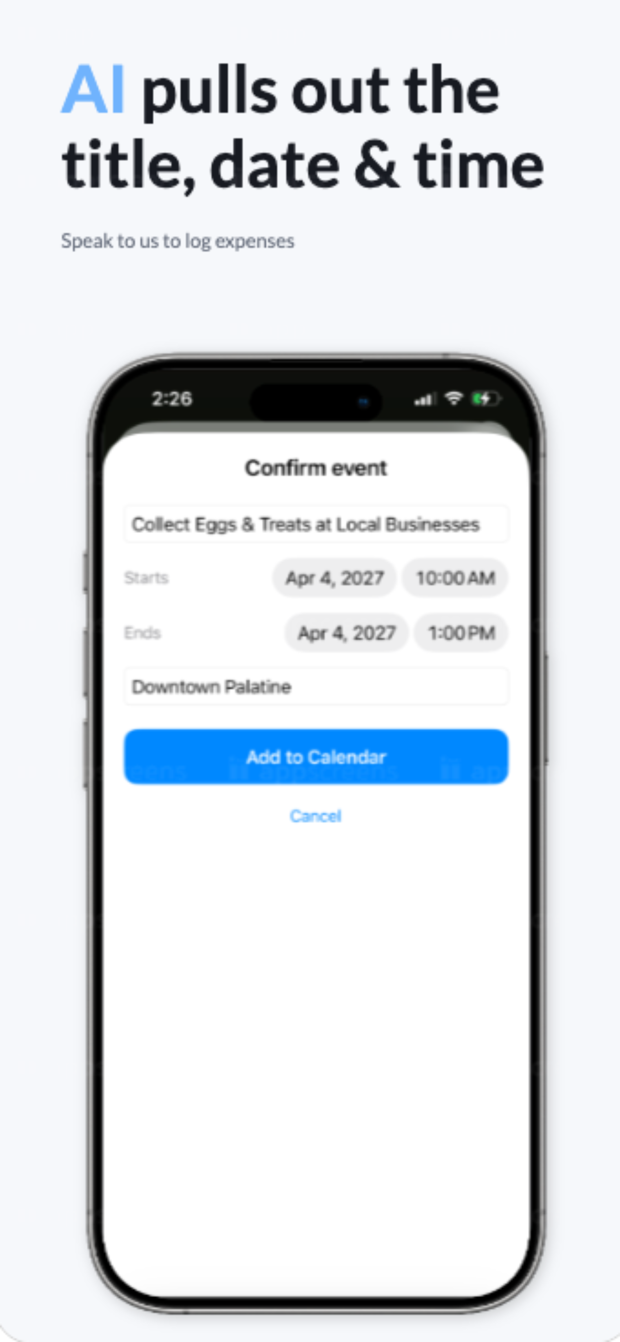 Notis: Screenshot to Calendar