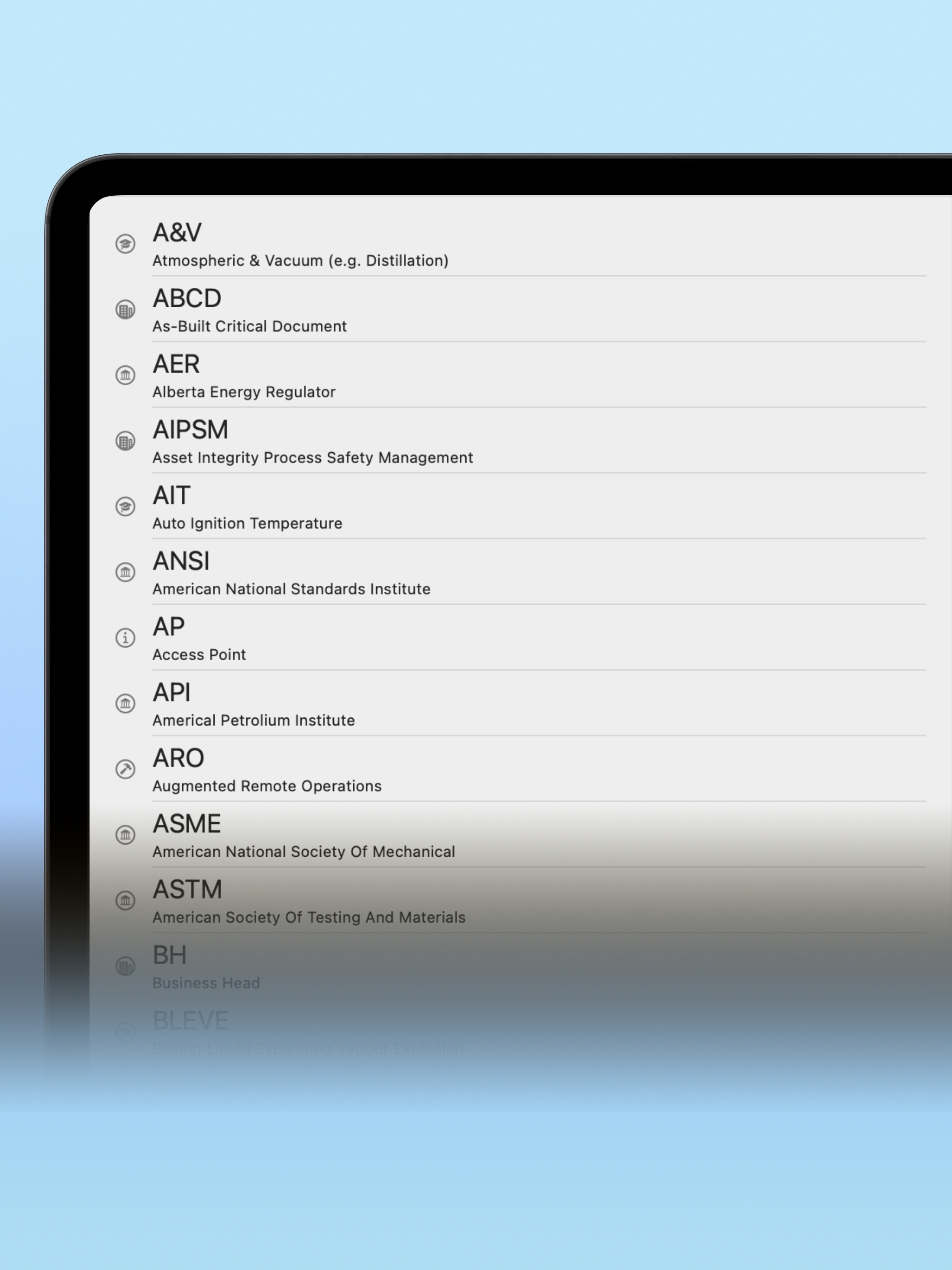 Acronyms & Definitions