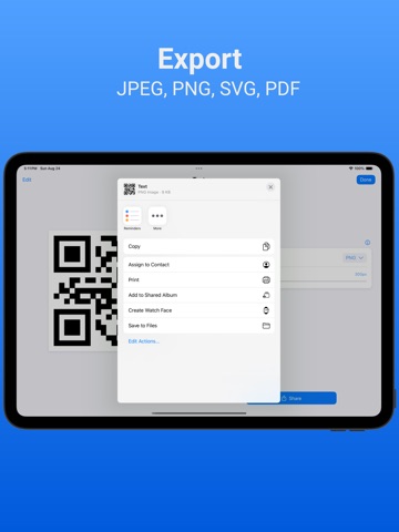 QR Code Generator - QRmate iPad screenshot