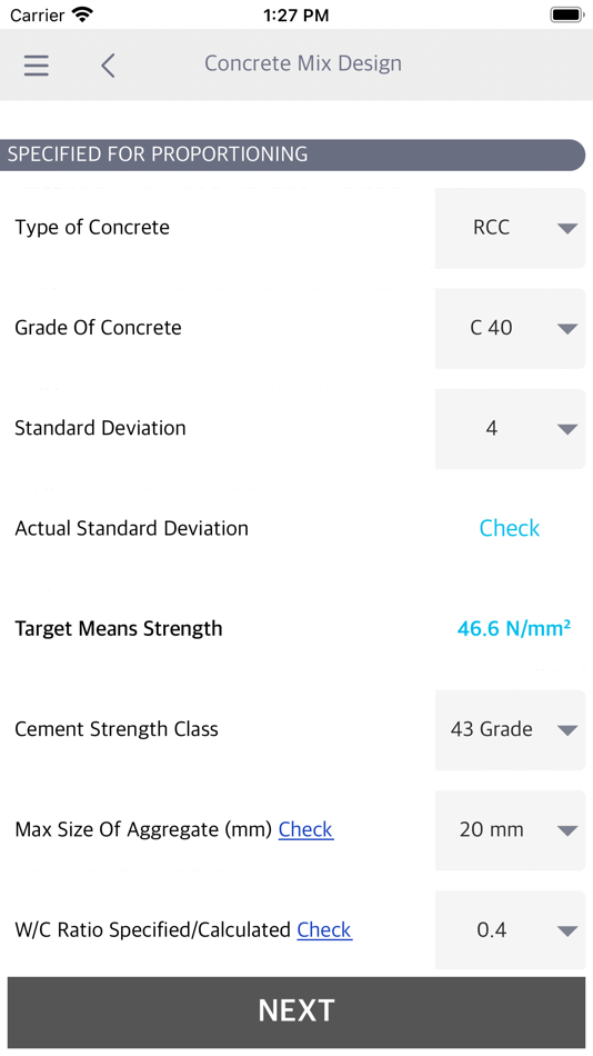 #4. Design of Concrete Mix (iOS) By: Arun Soundarrajan