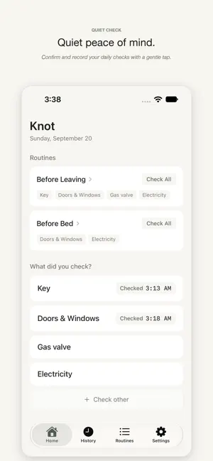 Knot - Peace of Mind Check screenshot 1