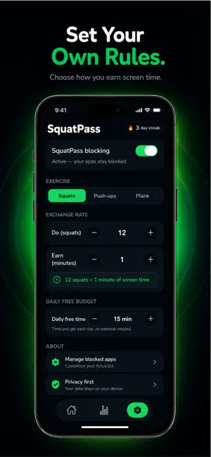 SquatPass: Exercise To Scroll screenshot 4
