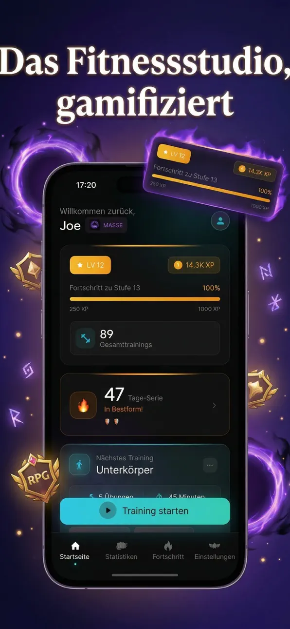 GymLevels: Ranked Gym Workouts iOS Mod IPA screenshot 1 - iOS app interface