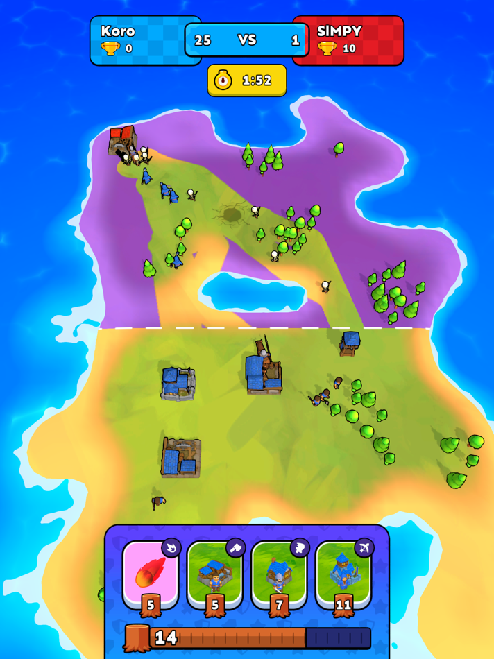 #2. Tiny Clash! (iOS) 由: Voodoo