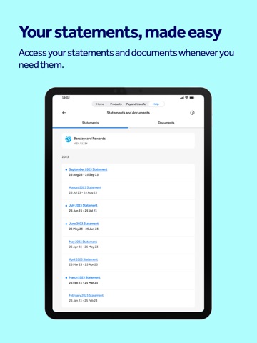 Barclaycard iPad screenshot 7