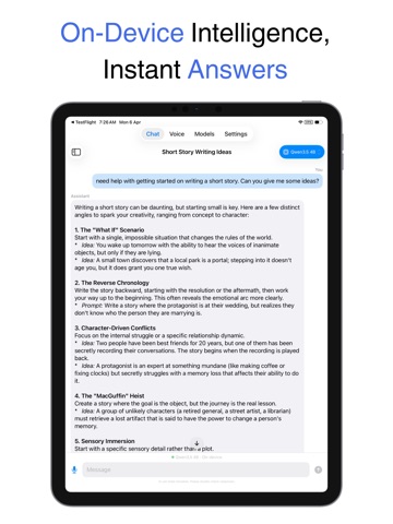 onLM — Offline AI Assistant iPad screenshot