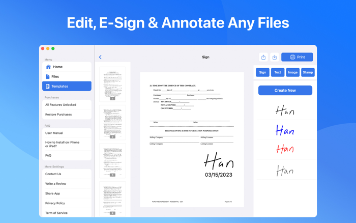 Smart Printer App eSign PDF