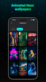Digital Neon Night Clock screenshot
