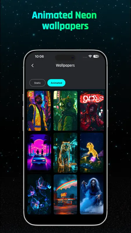 Digital Neon Night Clock screenshot 8 of 9