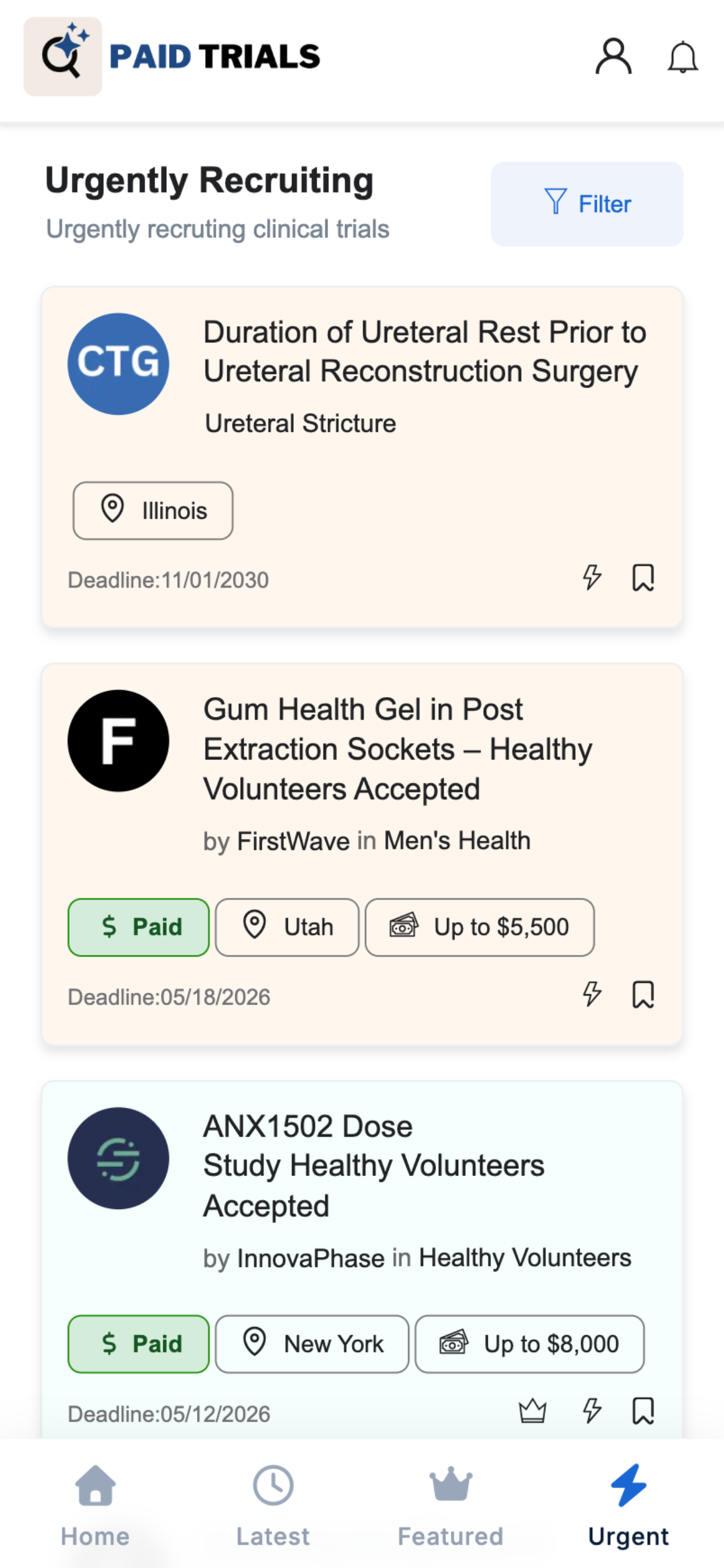Paid Clinical Trials screenshot 3