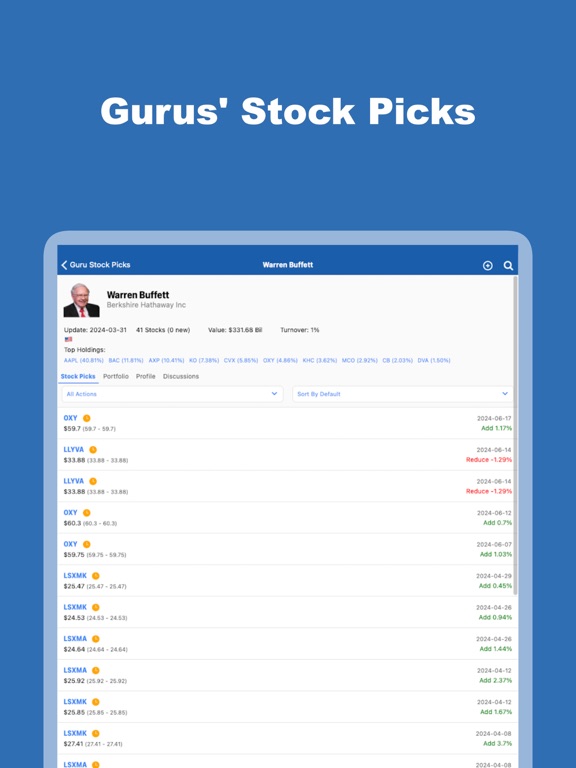 GuruFocus iPad screenshot 6 - Finance app