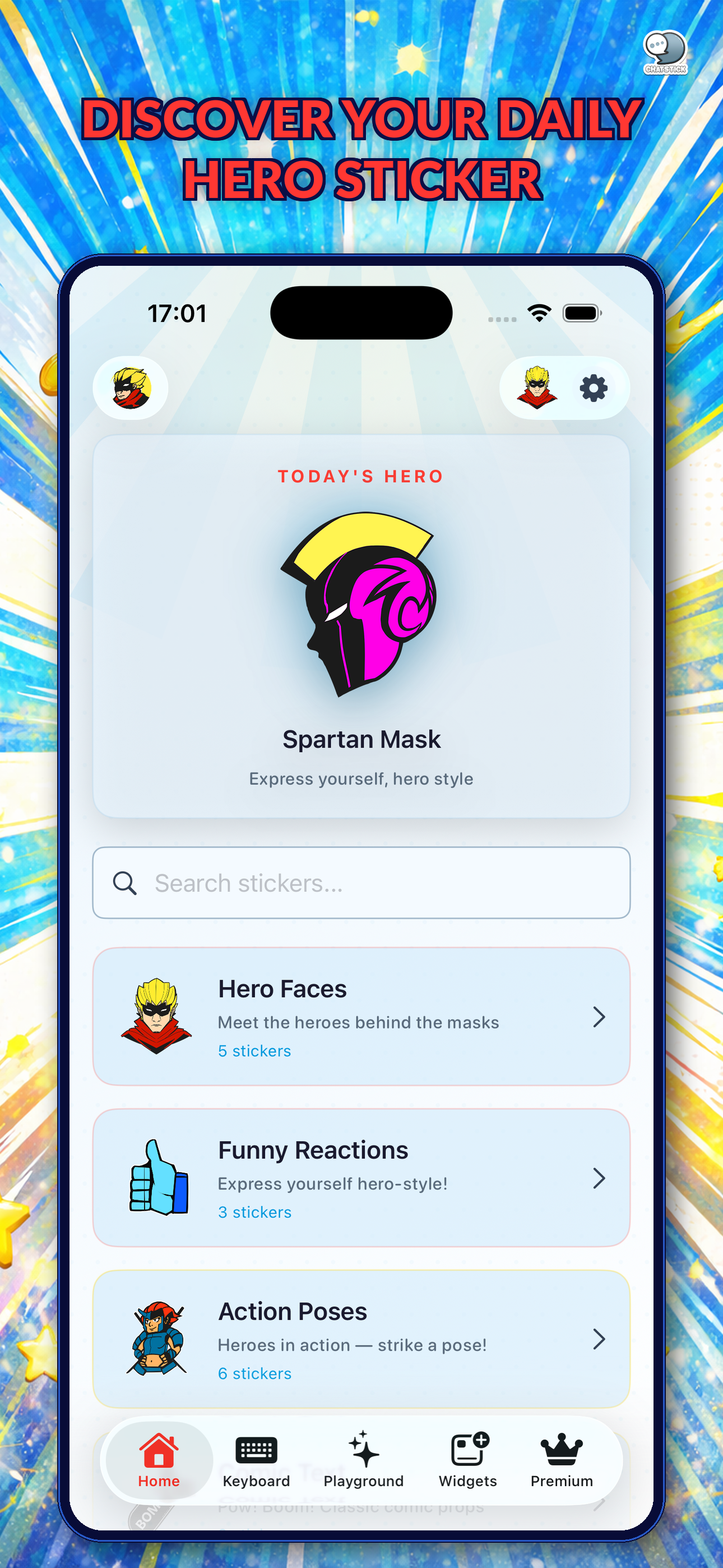 Heroes Pop Art Stickers by CS screenshot 2