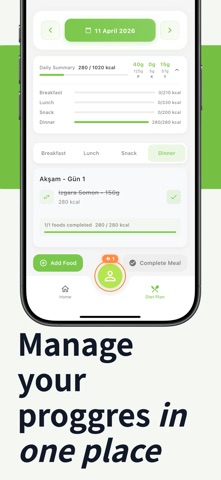 Diette - Diet Tracking iPhone screenshot