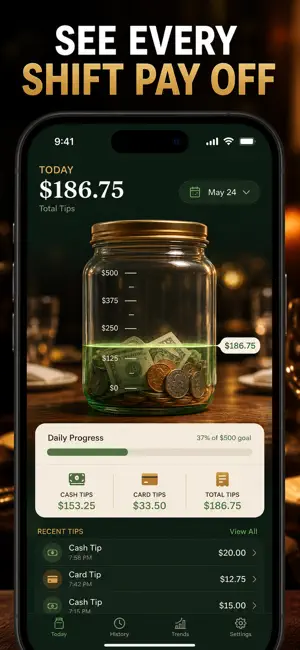 Tip Tracker: Shift Income Log screenshot 1