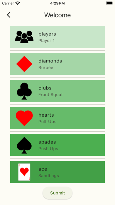 Fifty Two Card WOD Screenshot