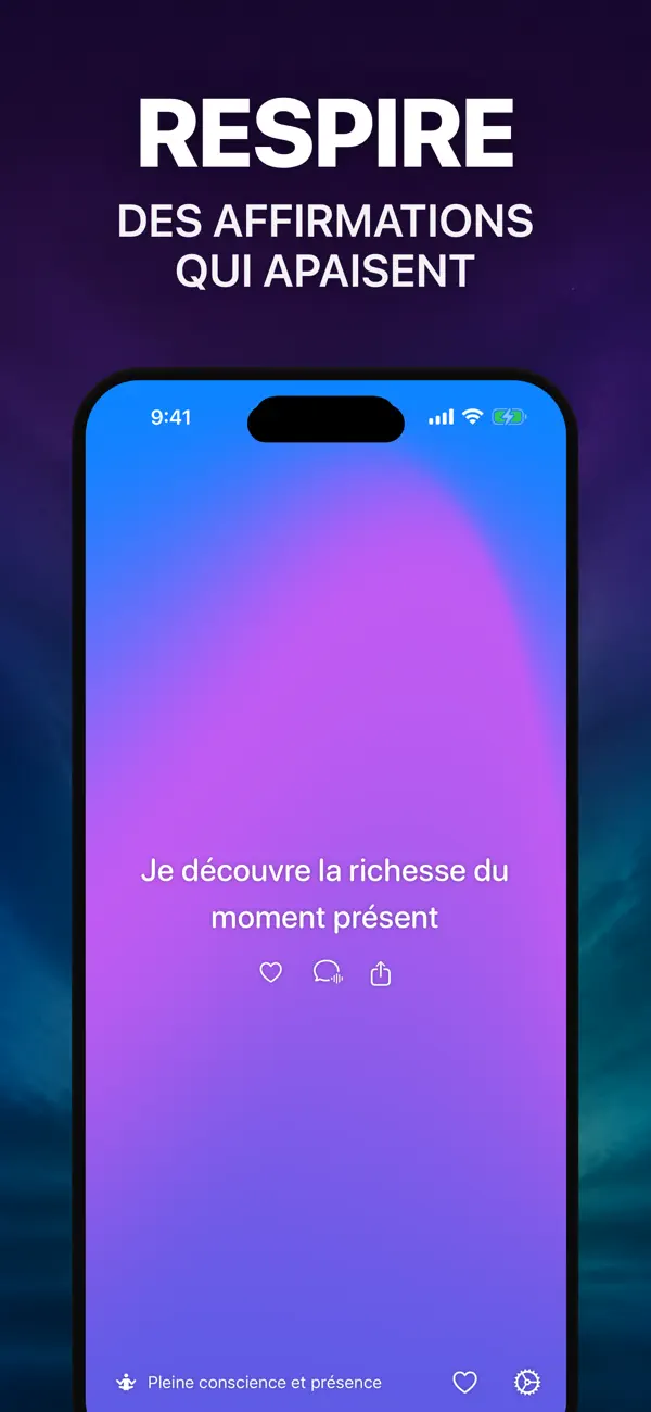 Screenshot #1 pour Affirmio - Daily Affirmations