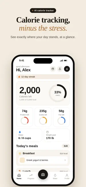 Kcalm: Calorie & Diet Tracker screenshot 2