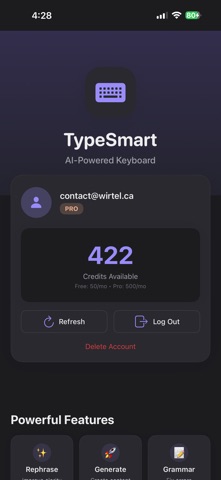 TypeSmart - AI Keyboard screenshot