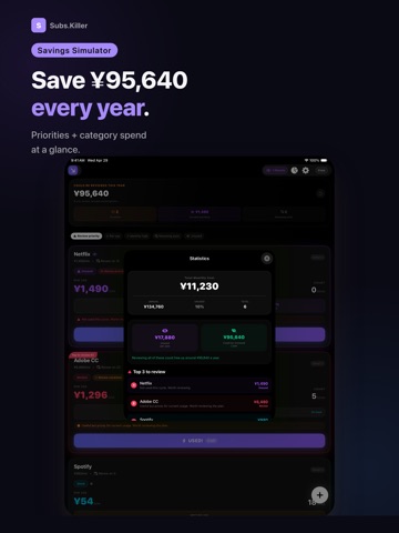 Subscriptions: Subs.Killer iPad screenshot
