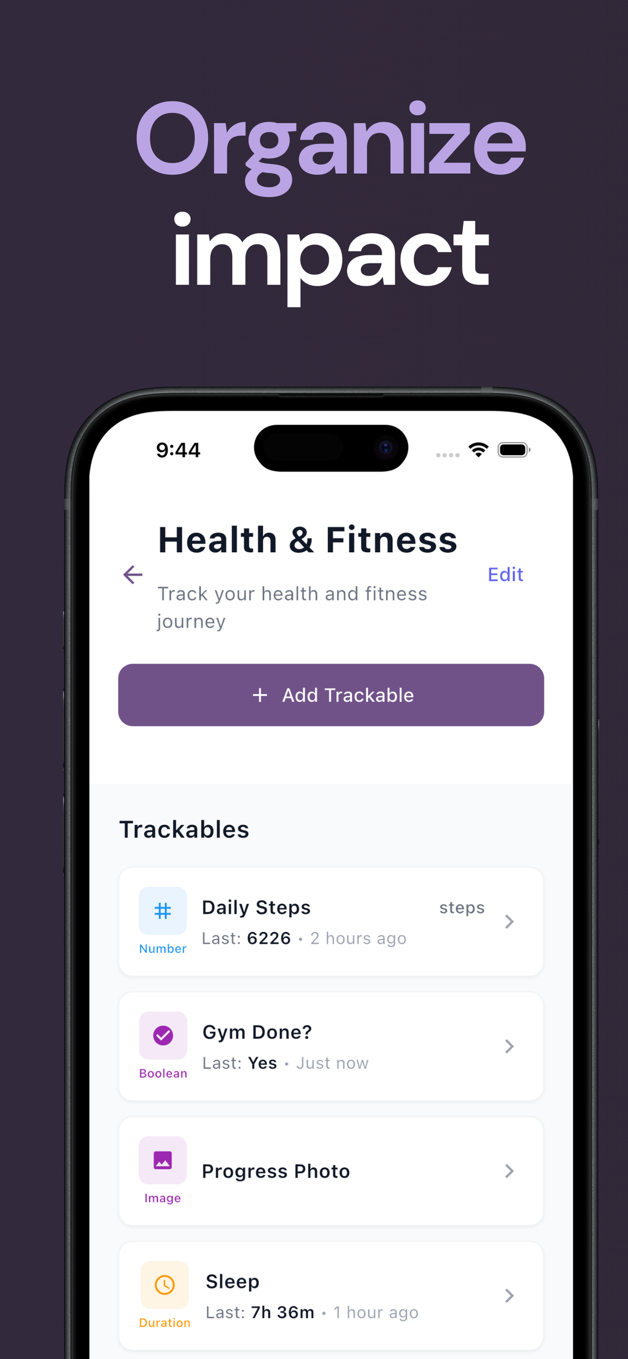 Metricon - Track anything