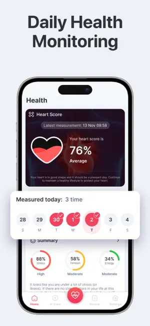 Heart Rate Monitor - Pulse HRV iPhone screenshot 2