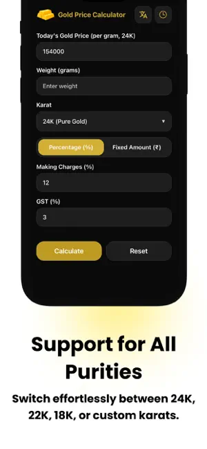 Gold Price Calc. screenshot 2