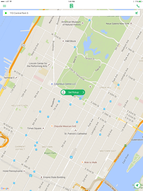 G4 Car Service iPad screenshot 1 - Navigation app