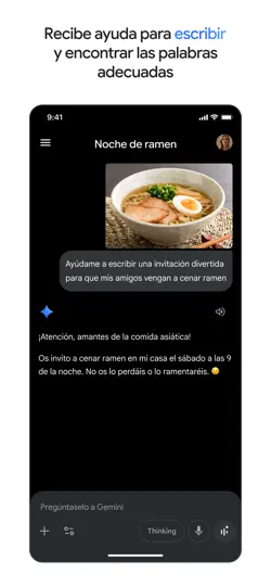 Captura de pantalla de Google Gemini en iPhone 8