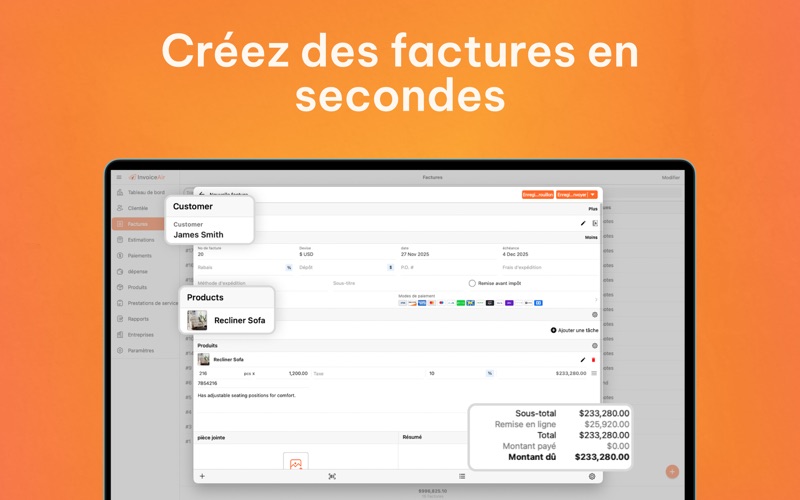 Screenshot #3 pour facture et devis - InvoiceAir