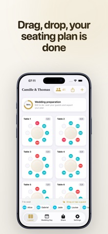 Tablo: Wedding Seating Screenshot 2 of 7