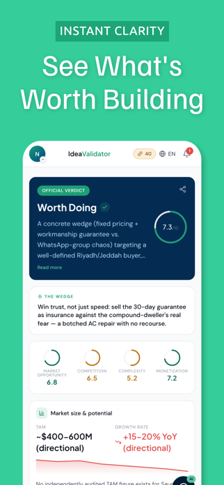 IdeaValidator: Startup AI Screenshot 3 of 6