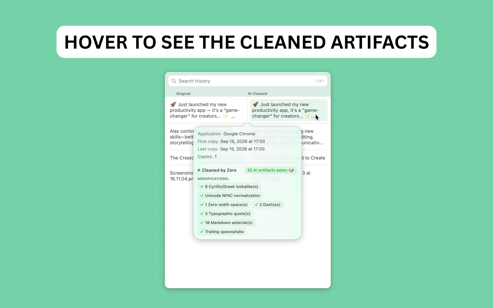 PasteZero screenshot 3