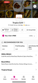 Tropics Grill screenshot 2