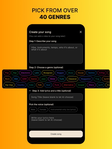 Prism - AI music and videos iPad screenshot