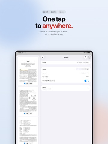 PDF Lite: PDF Editor & Reader iPad screenshot
