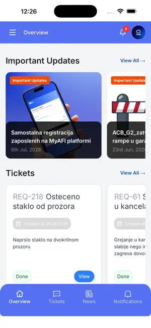 MyAFI screenshot 2