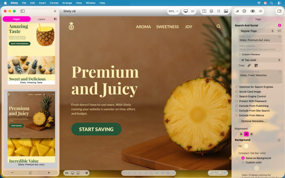 #4. Sitely, AI Website Builder (macOS) De: Crinon SRL